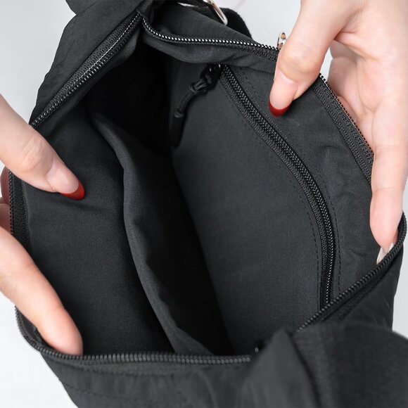 Small Nylon Crossbody Bag,Lightweight Sling Crescent Bag with Adjustable Strap,W - Picture 5 of 5